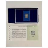 Franklin Mint Sterling Silver 1855 Sweden Stamp...