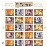 Women in Journalism stamp sheet 20 x 37 cent...