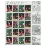 Youth Team Sports, Full Sheet of 20