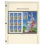1997 Commemorative Bugs Bunny Stamp Sheet