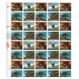 Dinosaur stamp sheet