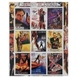 James Bond History of Cinema stamp sheet