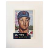 Sal Yvars signed baseball card
