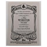 Allen Webster Signed Baseball Trading Card -...