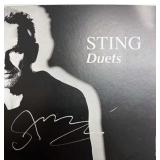 Sting signed Duets picture card