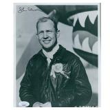 WWII Ace John R Alison Signed Photo JSA