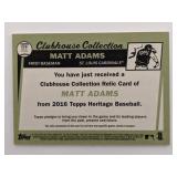 Matt Adams Baseball Trading Card with Game-Used...