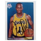 Anthony Peeler Signed Upper Deck Basketball...