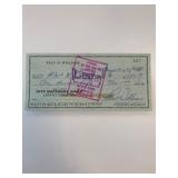 Paul Williams signed check