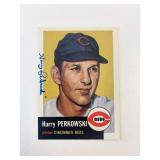 Harry Perkowski signed baseball card