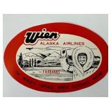 Alaskan Airlines vintage travel sticker