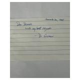Dr. Grollman signed note
