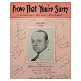 Prove That You're Sorry signed sheet music