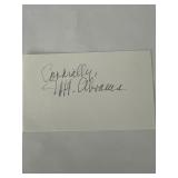 WH Abrams original signature