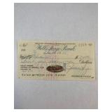 MLB superstar Rollie Fingers signed check