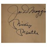Joe DiMaggio and Mickey Mantle signature slip
