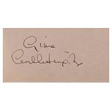 Gina Lollobrigida signature slip