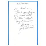 Old Yeller Ruth Warrick signed letter