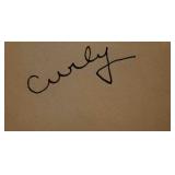 Curly Howard signature slip