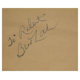 Wizard of OZ Bert Lahr signature slip