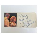 Jazz singer Cleo Laine signed note
