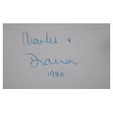 Princess Diana and Prince Charles signature slip