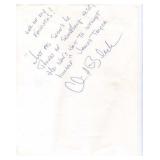 James Taylor handwritten signed note with song...