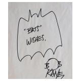 Batman Bob Kane original hand drawn signed sketch