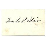 Civil War Union General Francis P. Blair Signed...