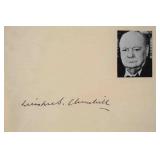 Prime Minister Winston S. Churchill signature slip