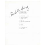 Charles Schulz signed list of Charlie Brown...