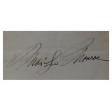 Marilyn Monroe signed slip