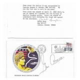 Astronaut Gene Cernan signed space cover