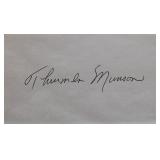 NY Yankees Thurman Munson signed slip