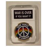 John Lennon War Is Over Peace coin