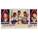Mickey Mantle and Whitey Ford signed graphic...