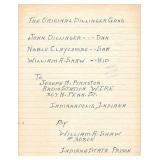 John Dillinger Gang Member William A. Shaw...
