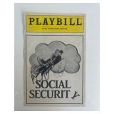 Social Security cast signed playbill cover
