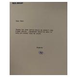 Crocodile Dundee Paul Hogan signed letter