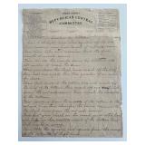 Historic signed vintage document