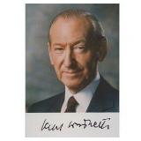 Kurt Waldheim Signed Photo JSA