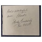 Shirley Buchholz  President of  UFDC signed note