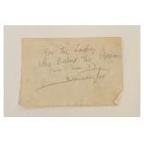 Music composer Deems Taylor signed note