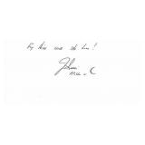 Astronaut Jim Irwin signed note card