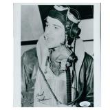Walker Bud Mahurin WWII Ace Pilot Signed 8x10 Glos