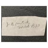 'Wild Bill' Hickok original signature
