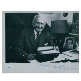 Screenwriter Christopher Fry signed photo. JSA Aut