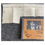 Howard & The White Boys signed CD with newspaper c