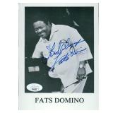 Musician Fats Domino signed photo. JSA...