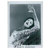 Mime Bip The Clown Marcel Marceau Signed 5x7...